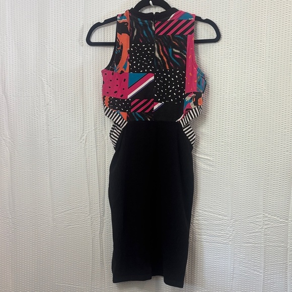 PUMA Women's Black and Vibrant Patterned Mini Dress - Picture 5 of 6